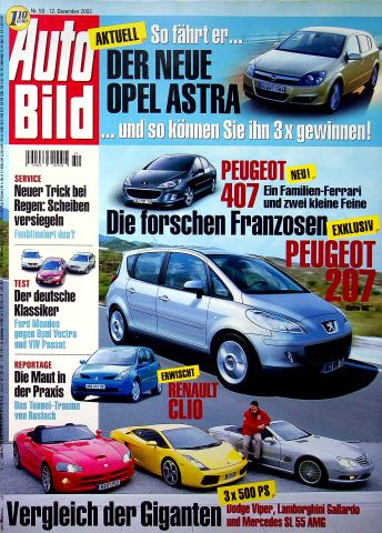 Deckblatt Auto Bild (50/2003)